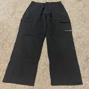 Realtree Black Cargo Pants Men's 32x30 Lined Camo Outdoor Workwear